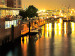 Canvas Print Beautifully illuminated Hamburg harbour 55510 additionalThumb 2
