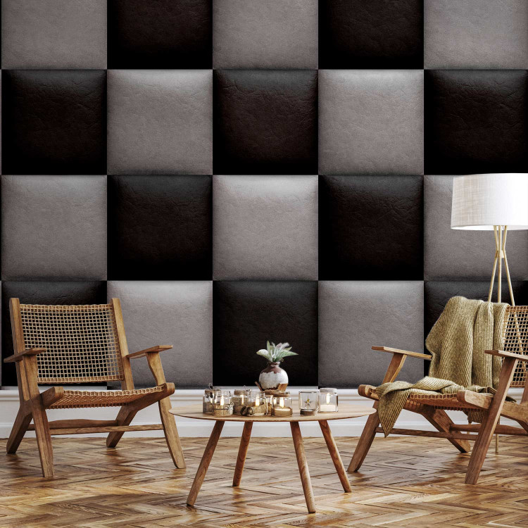 Wallpaper Magma Leather chessboard 89210