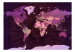 Photo Wallpaper Purple World Map 106120 additionalThumb 1
