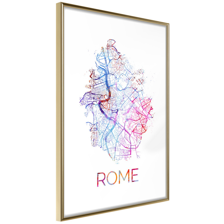 Poster Rome - English text and colorful map of the Italian city on a white background 114320 additionalImage 6