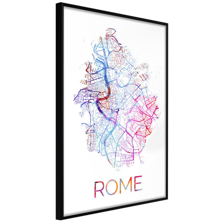 Poster Rome - English text and colorful map of the Italian city on a white background 114320 additionalImage 10