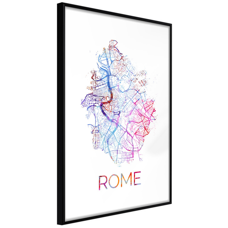 Poster Rome - English text and colorful map of the Italian city on a white background 114320 additionalImage 11