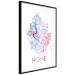 Poster Rome - English text and colorful map of the Italian city on a white background 114320 additionalThumb 11