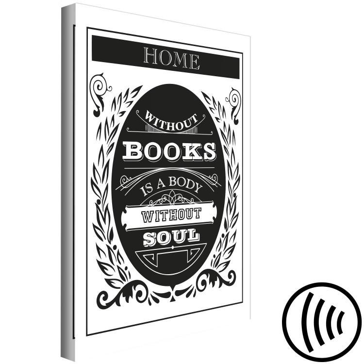 Canvas Art Print Home Without Books is a Body Without Soul (1 Part) Vertical 114620 additionalImage 6