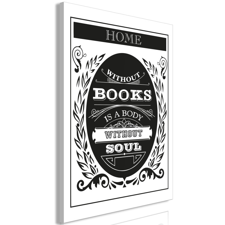 Canvas Art Print Home Without Books is a Body Without Soul (1 Part) Vertical 114620 additionalImage 2
