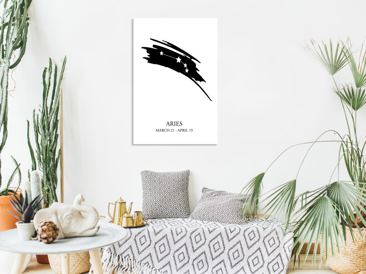 Canvas Aries - Minimalistic graphics with stars and dates 114820 additionalImage 3