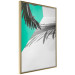 Poster Twig shadow - geometric abstraction with a palm leaf and green hue 115120 additionalThumb 14