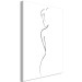 Canvas Print Secret of Femininity (1-part) - Black and White Silhouette of a Figure 115220 additionalThumb 2