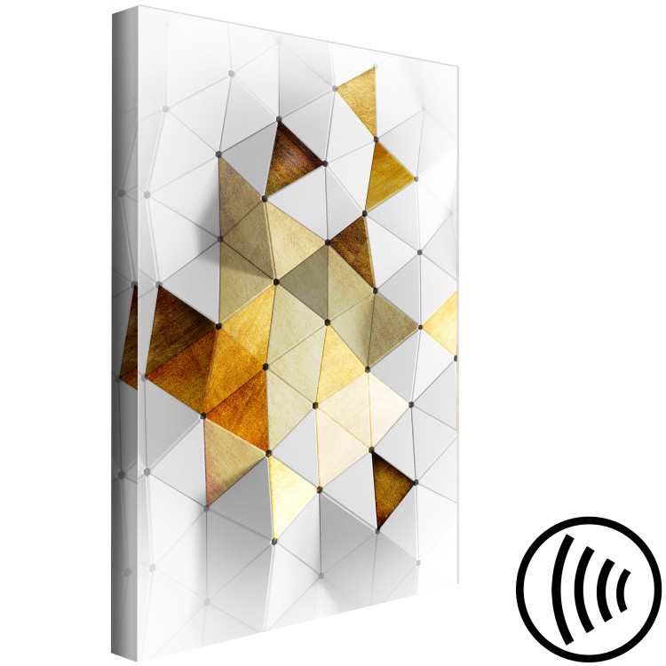 Canvas Golden Trend (1-part) - Geometric Figures on White Background 118520 additionalImage 6