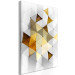 Canvas Golden Trend (1-part) - Geometric Figures on White Background 118520 additionalThumb 2