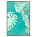 Wall Poster Mint Monstera - green monstera leaves on a mint-colored background 122620 additionalThumb 17