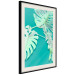 Wall Poster Mint Monstera - green monstera leaves on a mint-colored background 122620 additionalThumb 3
