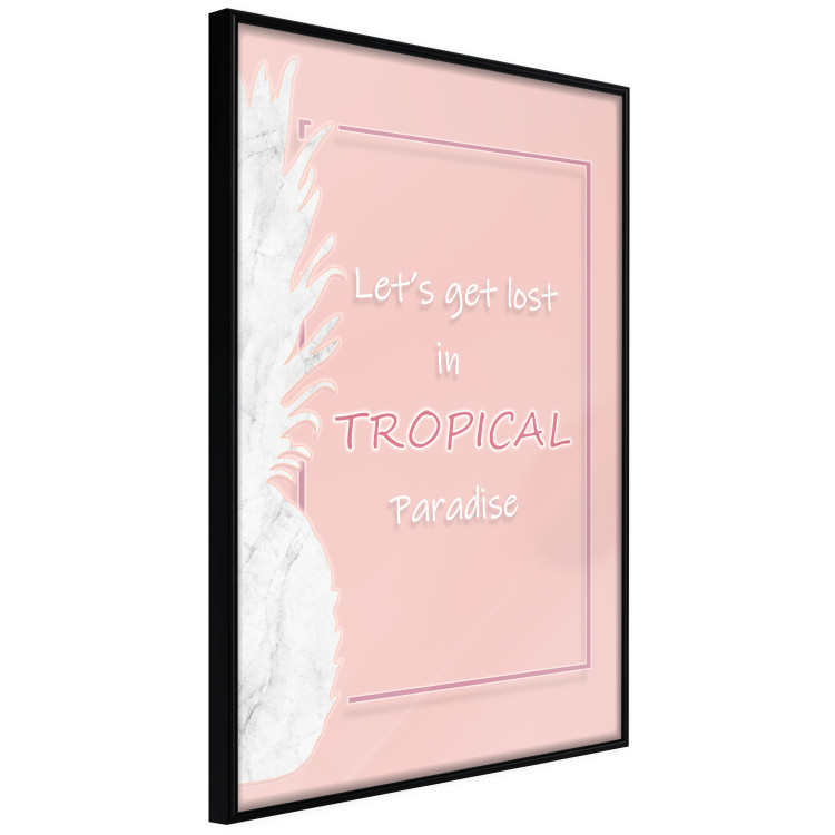 Wall Poster Let's Get Lost in Tropical Paradise - English text on a pink background 123220 additionalImage 12