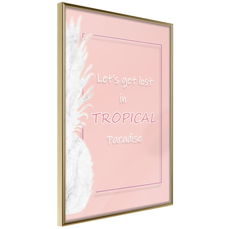 Wall Poster Let's Get Lost in Tropical Paradise - English text on a pink background 123220 additionalImage 12