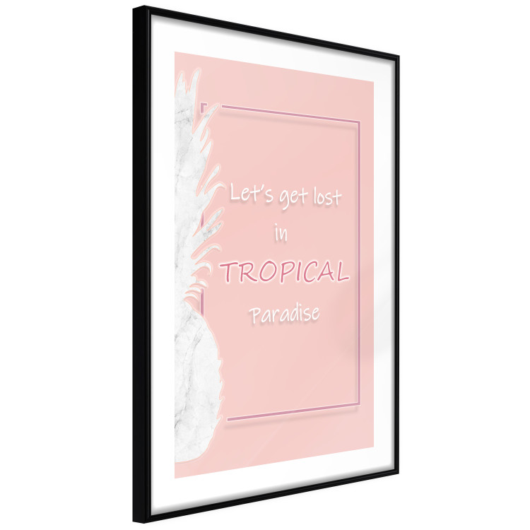Wall Poster Let's Get Lost in Tropical Paradise - English text on a pink background 123220 additionalImage 13