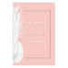 Wall Poster Let's Get Lost in Tropical Paradise - English text on a pink background 123220
