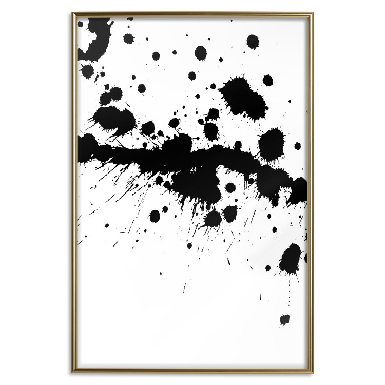 Poster Trace of Passion - black abstract spots and patterns on white background 123520 additionalImage 20