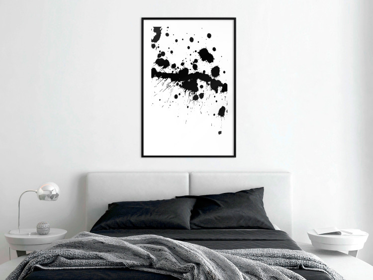 Poster Trace of Passion - black abstract spots and patterns on white background 123520 additionalImage 4