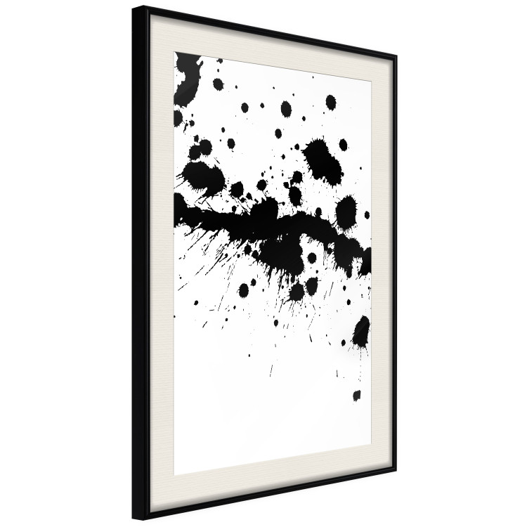 Poster Trace of Passion - black abstract spots and patterns on white background 123520 additionalImage 3