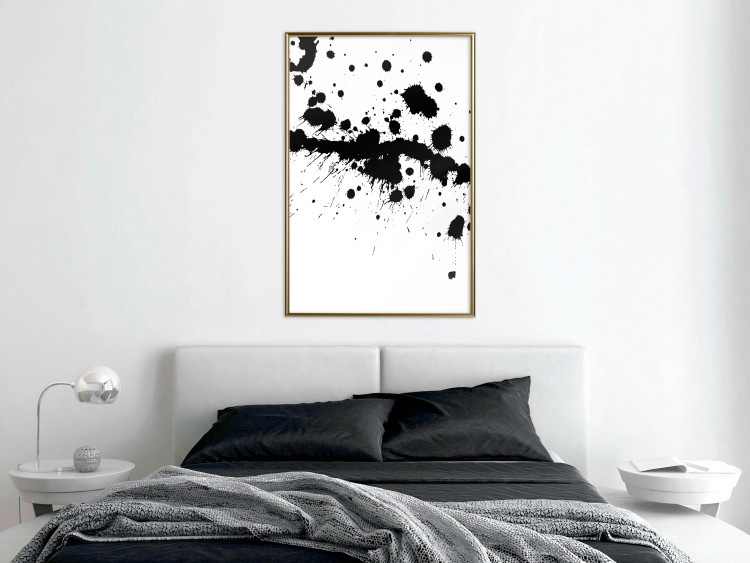 Poster Trace of Passion - black abstract spots and patterns on white background 123520 additionalImage 5