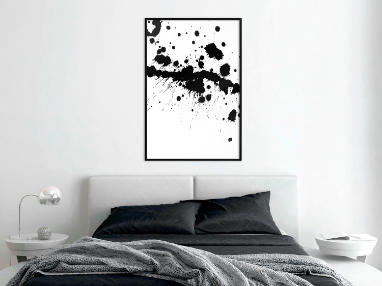 Poster Trace of Passion - black abstract spots and patterns on white background 123520 additionalImage 5