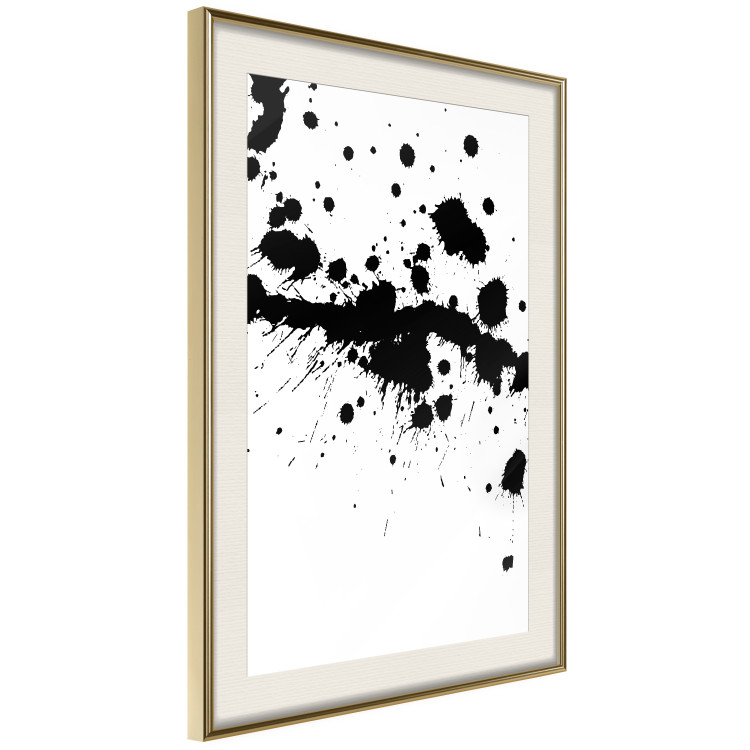 Poster Trace of Passion - black abstract spots and patterns on white background 123520 additionalImage 2