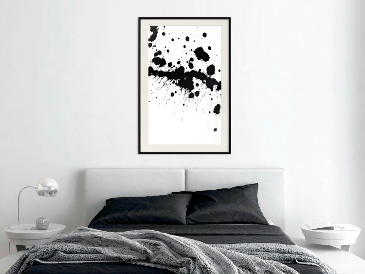 Poster Trace of Passion - black abstract spots and patterns on white background 123520 additionalImage 22