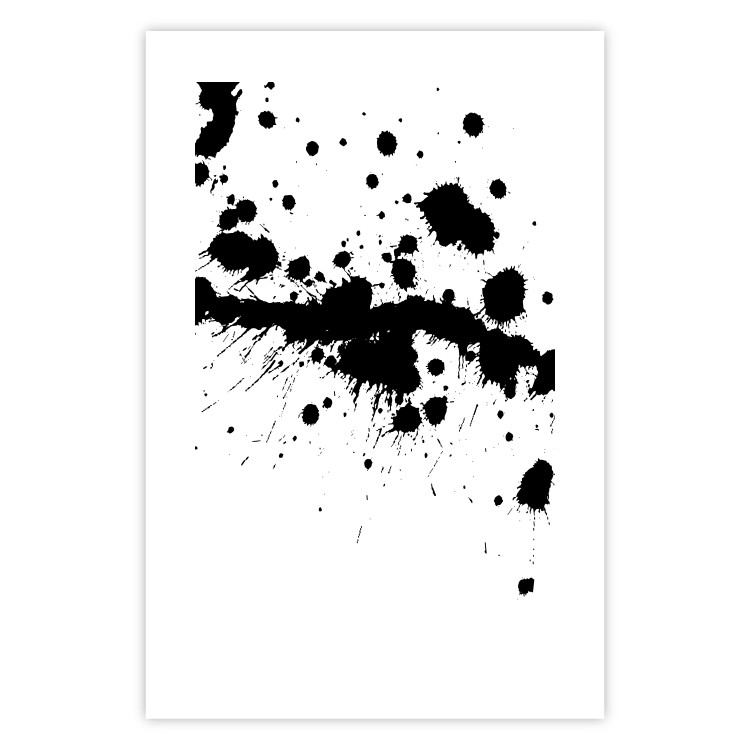 Poster Trace of Passion - black abstract spots and patterns on white background 123520 additionalImage 25