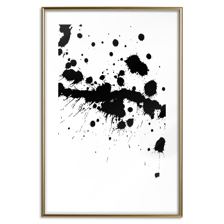Poster Trace of Passion - black abstract spots and patterns on white background 123520 additionalImage 14