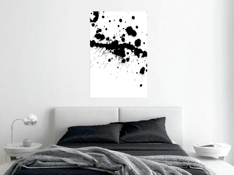 Poster Trace of Passion - black abstract spots and patterns on white background 123520 additionalImage 17