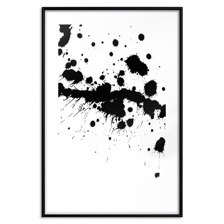 Poster Trace of Passion - black abstract spots and patterns on white background 123520 additionalImage 15