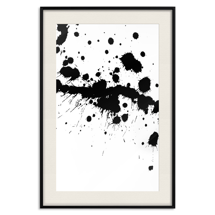 Poster Trace of Passion - black abstract spots and patterns on white background 123520 additionalImage 18
