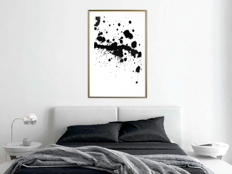 Poster Trace of Passion - black abstract spots and patterns on white background 123520 additionalImage 13