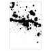 Poster Trace of Passion - black abstract spots and patterns on white background 123520