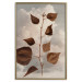 Wall Poster September - plant with brown leaves against sky and clouds in sepia 123620 additionalThumb 16
