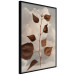 Wall Poster September - plant with brown leaves against sky and clouds in sepia 123620 additionalThumb 10