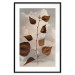 Wall Poster September - plant with brown leaves against sky and clouds in sepia 123620 additionalThumb 15