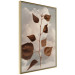 Wall Poster September - plant with brown leaves against sky and clouds in sepia 123620 additionalThumb 12