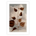 Wall Poster September - plant with brown leaves against sky and clouds in sepia 123620 additionalThumb 19