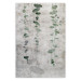Poster Grapevine - composition of green leaves on a gray fabric texture 127520