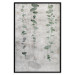Poster Grapevine - composition of green leaves on a gray fabric texture 127520 additionalThumb 18