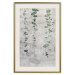 Poster Grapevine - composition of green leaves on a gray fabric texture 127520 additionalThumb 20