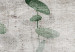 Poster Grapevine - composition of green leaves on a gray fabric texture 127520 additionalThumb 12