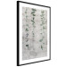 Poster Grapevine - composition of green leaves on a gray fabric texture 127520 additionalThumb 8