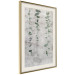 Poster Grapevine - composition of green leaves on a gray fabric texture 127520 additionalThumb 3