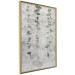Poster Grapevine - composition of green leaves on a gray fabric texture 127520 additionalThumb 12