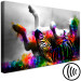 Canvas Happy Zebra (1-part) wide - abstract colorful animal 129120 additionalThumb 6