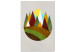 Canvas Mountain Trail (1-part) vertical - abstract landscape of forest and mountains 129320