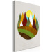 Canvas Mountain Trail (1-part) vertical - abstract landscape of forest and mountains 129320 additionalThumb 2