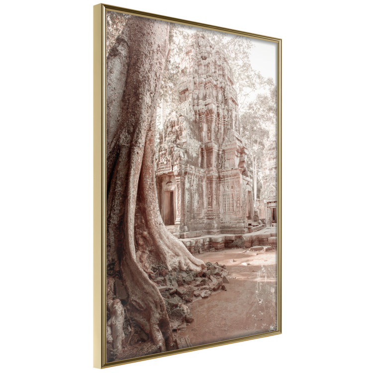 Wall Poster Angkor Ruins - landscape of architecture and nature in brown tones 129720 additionalImage 12